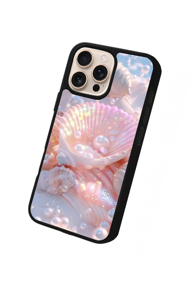 iPhone 16 Pro Max Uyumlu  İnci Tasarımlı Glossy Premium Kılıf