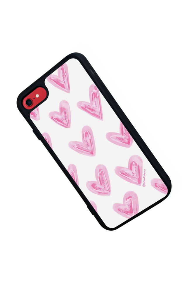 iPhone 7 Uyumlu Kalp Love Tasarımlı Glossy Premium Kılıf