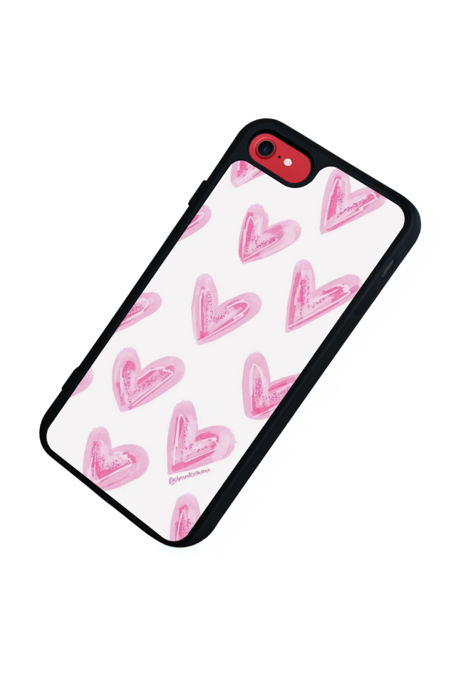 iPhone 7 Uyumlu Kalp Love Tasarımlı Glossy Premium Kılıf