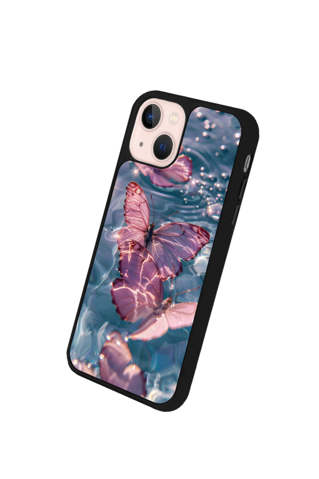 iPhone 15 Plus Uyumlu Kelebek Tasarımlı Glossy Premium Kılıf
