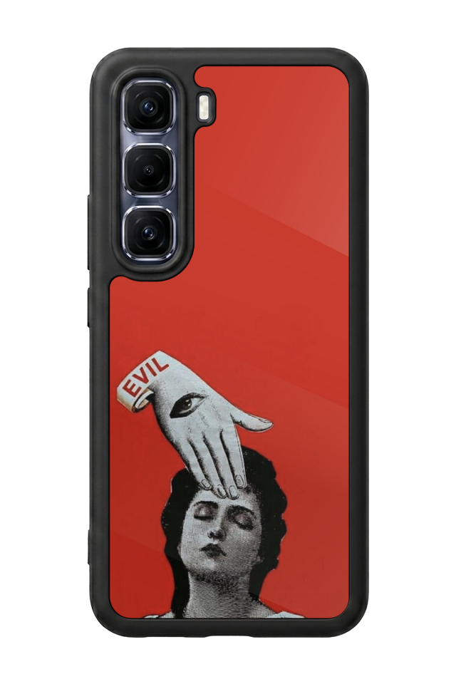 Infinix Hot 60 Pro Plus Uyumlu Kirmizi Tasarımlı Glossy Premium Kılıf