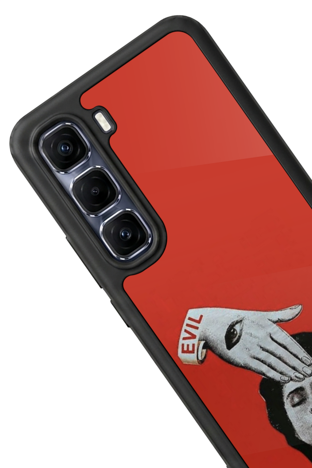 Infinix Hot 60 Pro Plus Uyumlu Kirmizi Tasarımlı Glossy Premium Kılıf