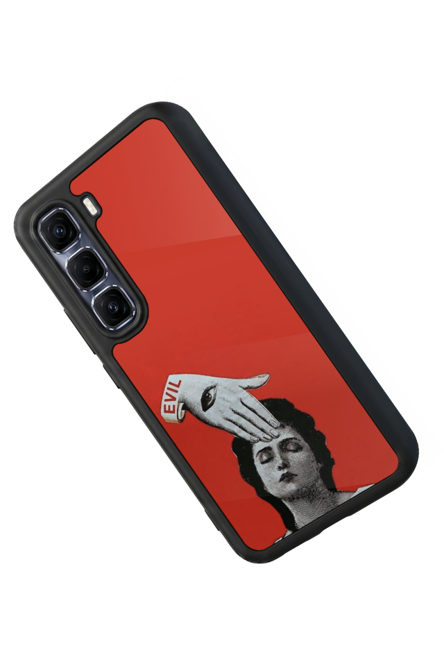 Infinix Hot 60 Pro Plus Uyumlu Kirmizi Tasarımlı Glossy Premium Kılıf