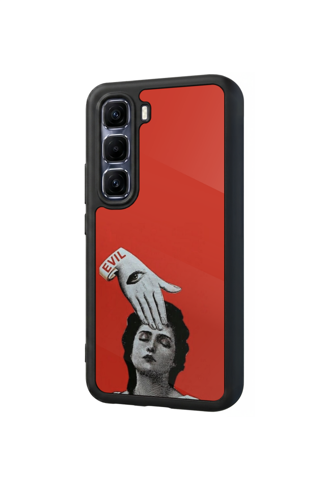 Infinix Hot 60 Pro Plus Uyumlu Kirmizi Tasarımlı Glossy Premium Kılıf