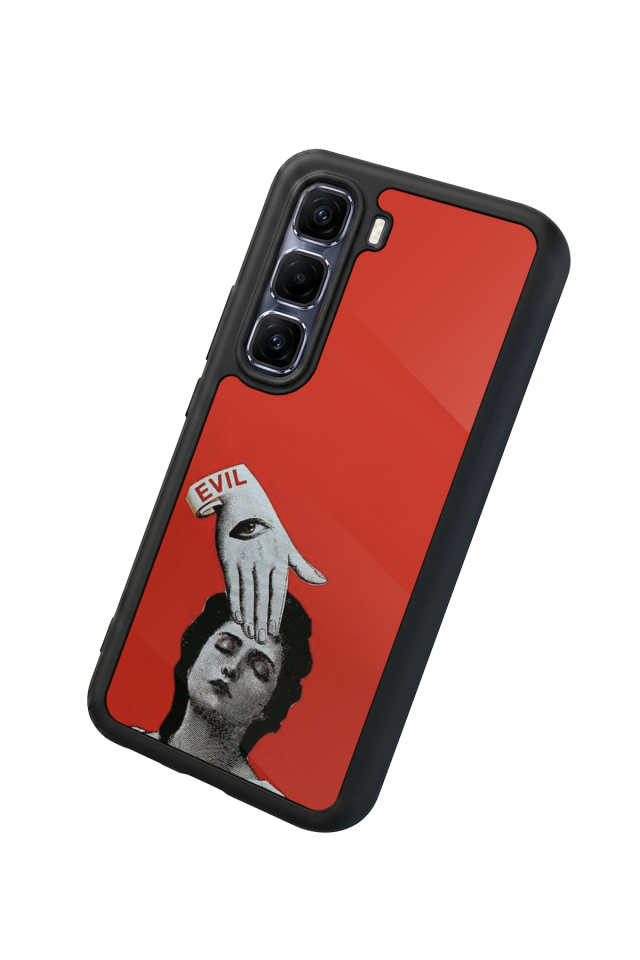 Infinix Hot 60 Pro Plus Uyumlu Kirmizi Tasarımlı Glossy Premium Kılıf
