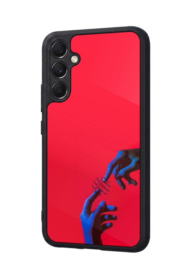 Samsung Galaxy A34 Uyumlu Kirmizi Tasarımlı Glossy Premium Kılıf
