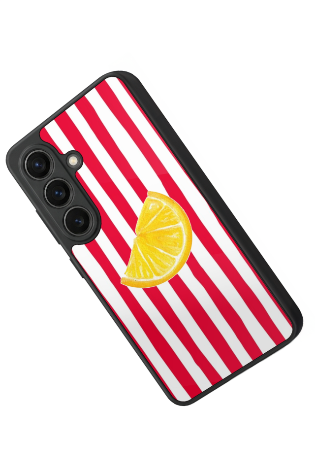 Samsung Galaxy S26 Uyumlu Limon Tasarımlı Glossy Premium Kılıf