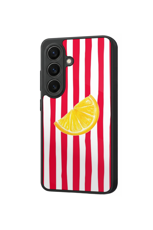 Samsung Galaxy S26 Uyumlu Limon Tasarımlı Glossy Premium Kılıf