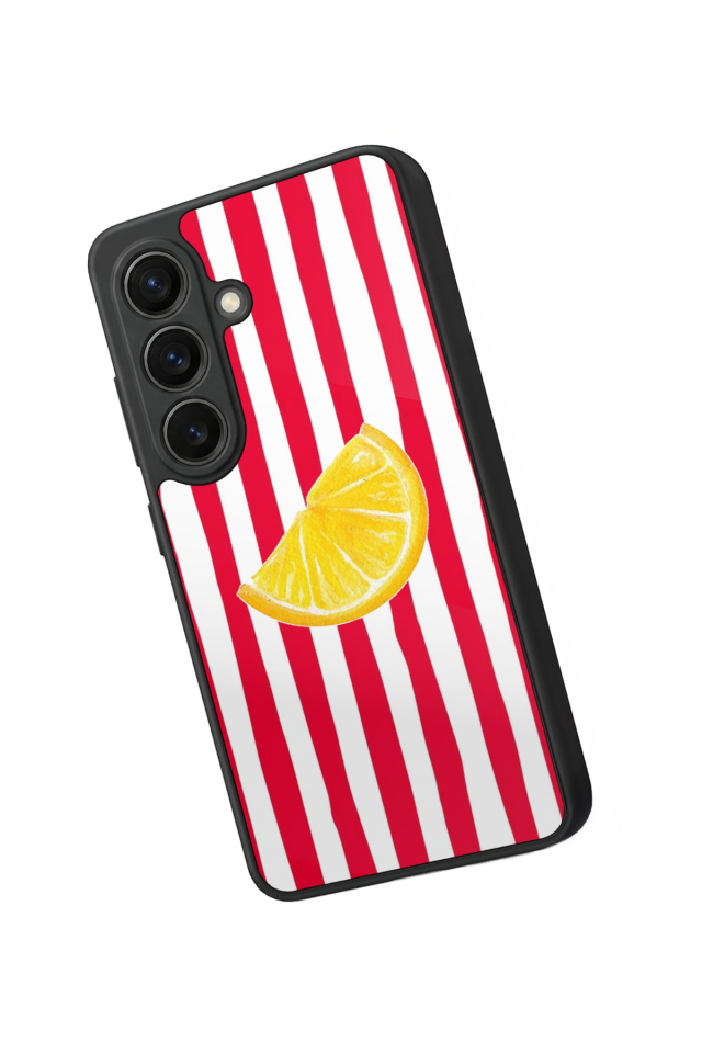 Samsung Galaxy S26 Uyumlu Limon Tasarımlı Glossy Premium Kılıf