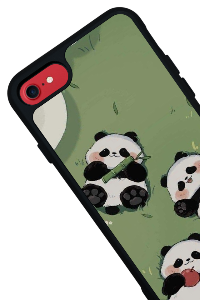 iPhone 8 Uyumlu Panda Tasarımlı Glossy Premium Kılıf