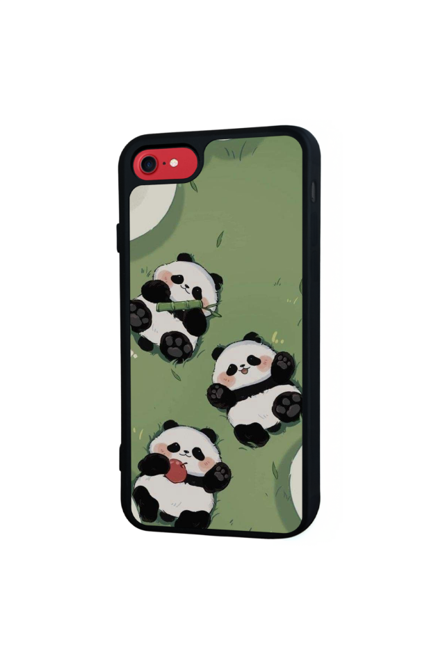iPhone 8 Uyumlu Panda Tasarımlı Glossy Premium Kılıf