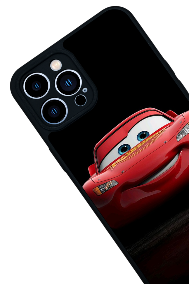 iPhone 13 Pro Max Uyumlu Şimsek McQueen Tasarımlı Glossy Premium Kılıf