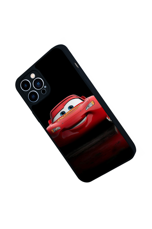 iPhone 13 Pro Max Uyumlu Şimsek McQueen Tasarımlı Glossy Premium Kılıf