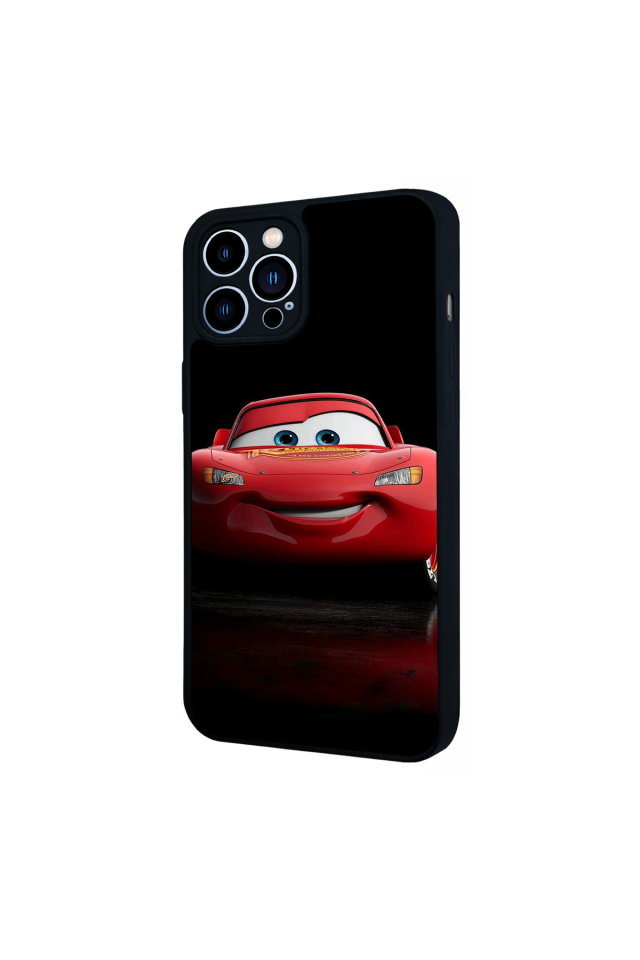 iPhone 13 Pro Max Uyumlu Şimsek McQueen Tasarımlı Glossy Premium Kılıf