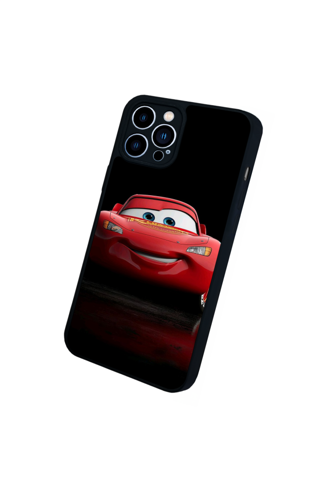 iPhone 13 Pro Max Uyumlu Şimsek McQueen Tasarımlı Glossy Premium Kılıf