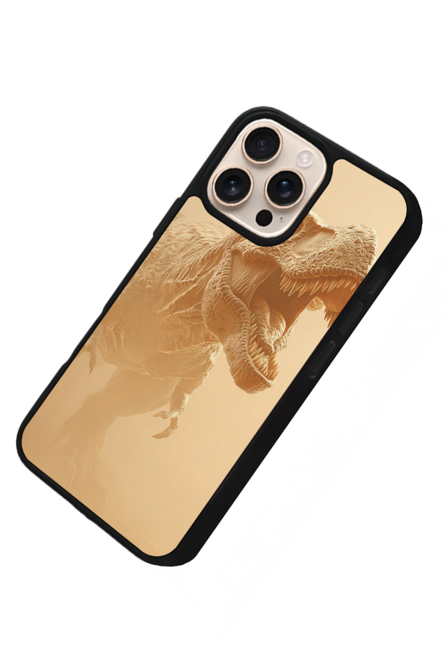 iPhone 14 Pro Uyumlu Dinazor Tasarımlı Glossy Premium Kılıf