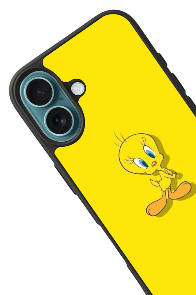 iPhone 16 Uyumlu Tweety Tasarımlı Glossy Premium Kılıf