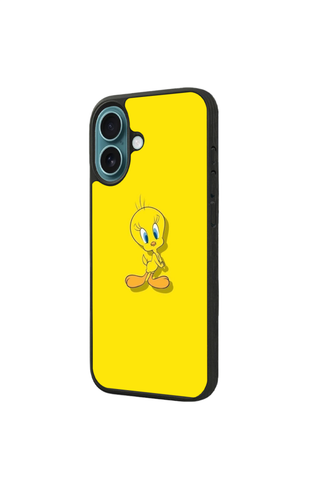 iPhone 16 Uyumlu Tweety Tasarımlı Glossy Premium Kılıf