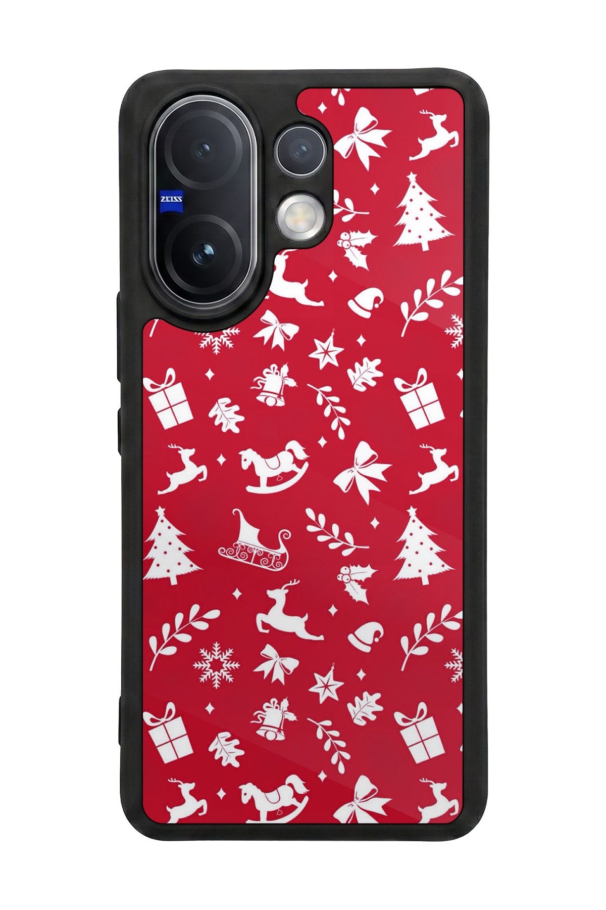 Vivo V60 Uyumlu Yilbasi Christmas Tasarımlı Glossy Premium Kılıf
