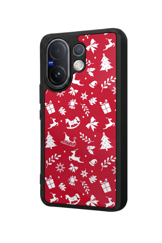 Vivo V60 Uyumlu Yilbasi Christmas Tasarımlı Glossy Premium Kılıf