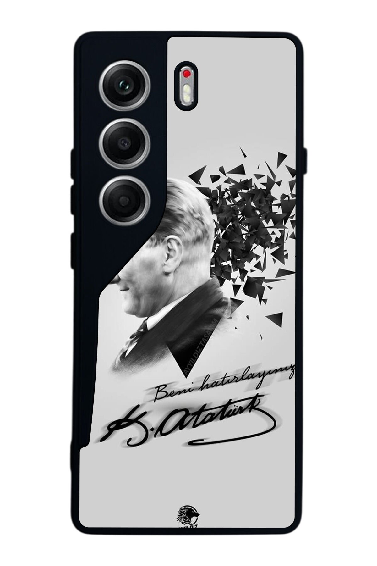Tecno Camon 40 Uyumlu Mustafa Kemal Ataturk Tasarımlı Glossy Premium Kılıf