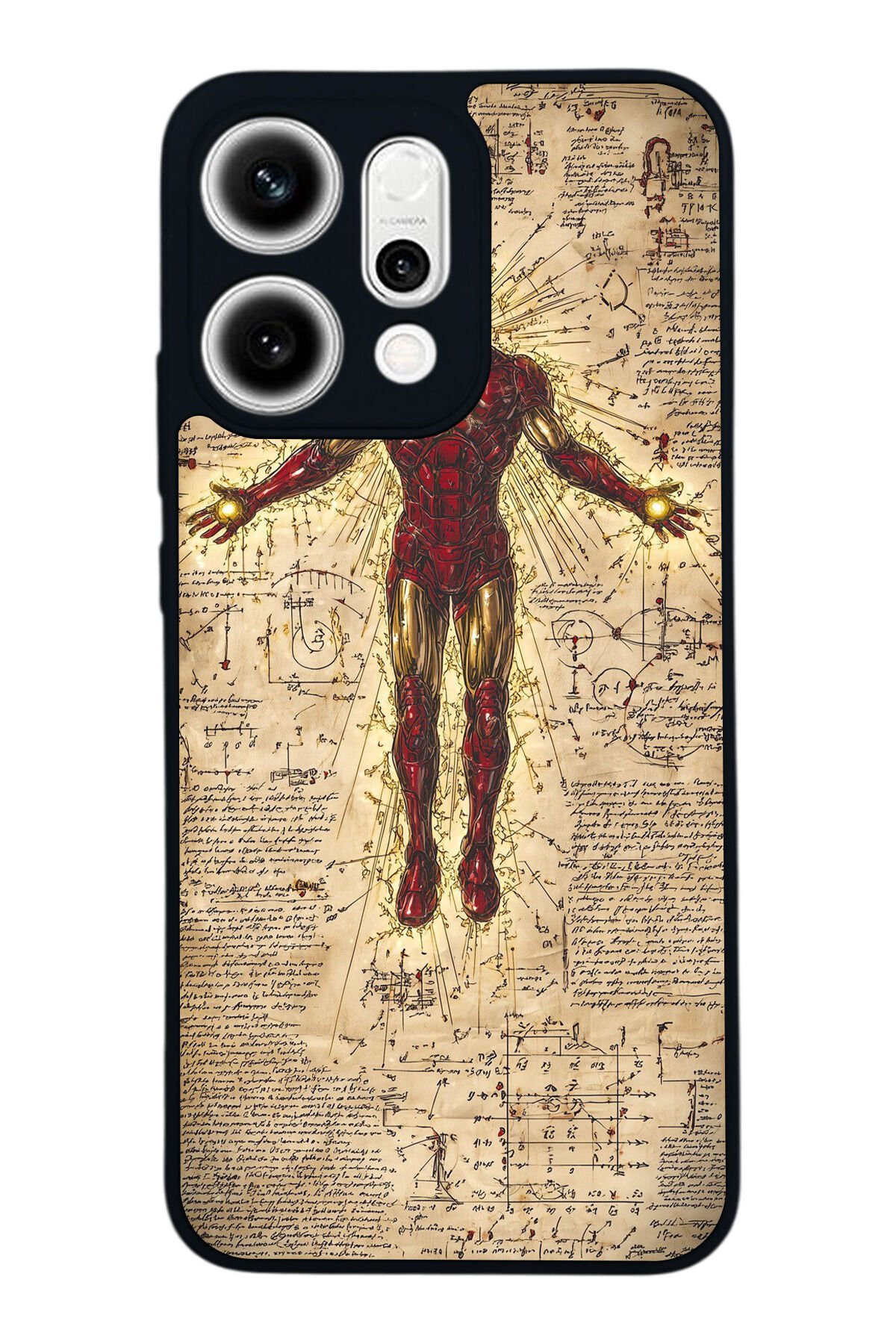 Oppo Reno 14 Uyumlu Iron Man ( Demir Adam ) Tasarımlı Glossy Premium Kılıf