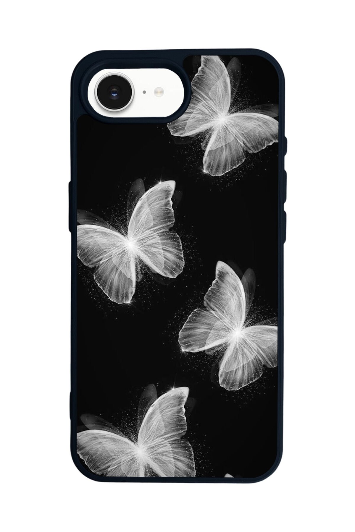 iPhone 16E Uyumlu Kelebek Tasarımlı Glossy Premium Kılıf