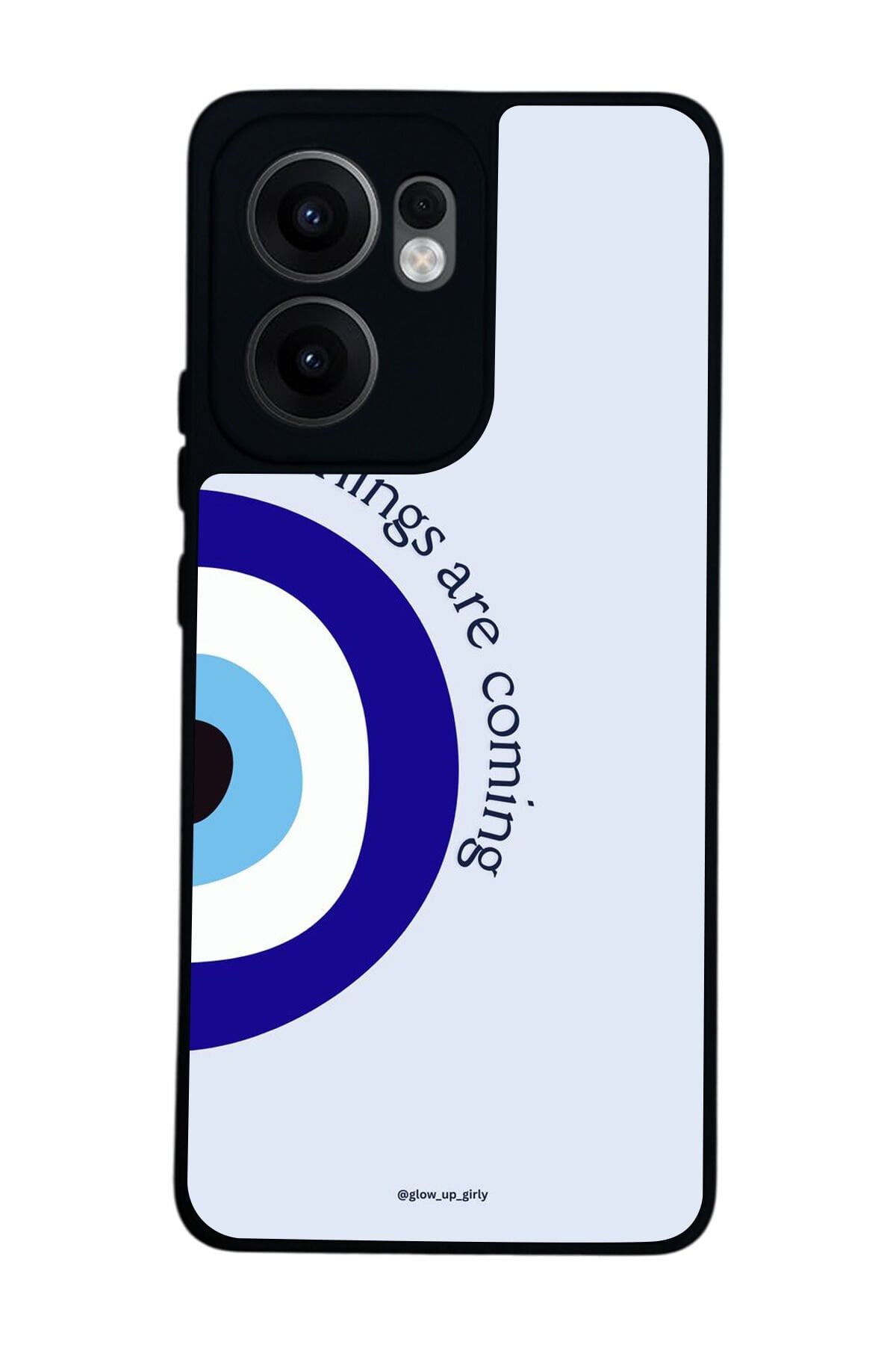 Oppo Reno 13F Uyumlu Nazar Tasarımlı Glossy Premium Kılıf