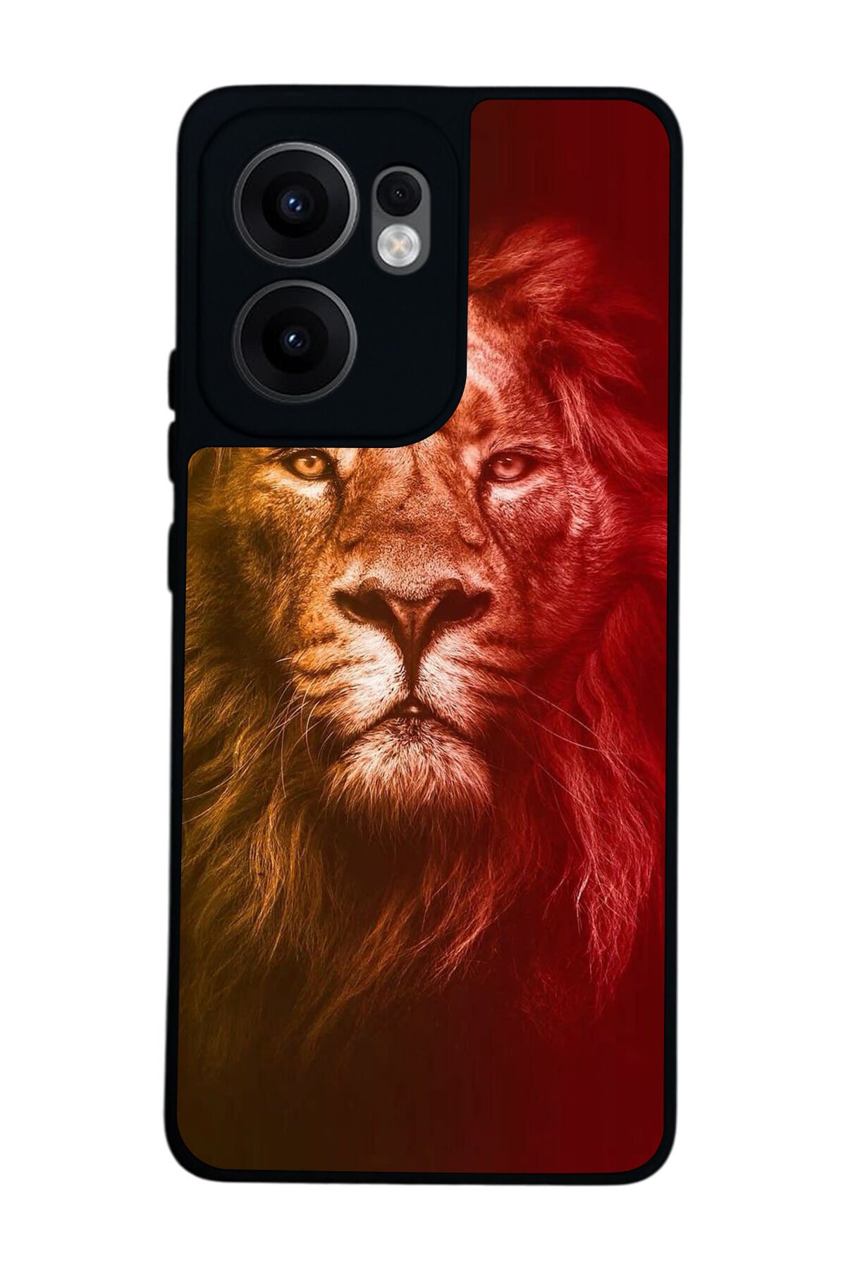 Oppo Reno 13F Uyumlu Aslan Tasarımlı Glossy Premium Kılıf