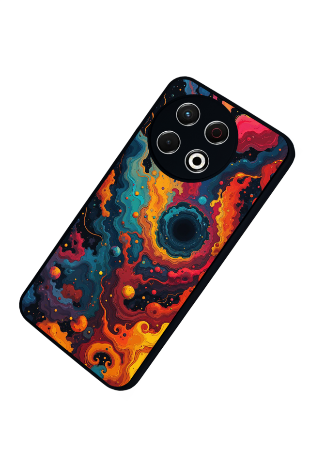 Tecno Spark 30 Pro Uyumlu Abstract Tasarımlı Glossy Premium Kılıf