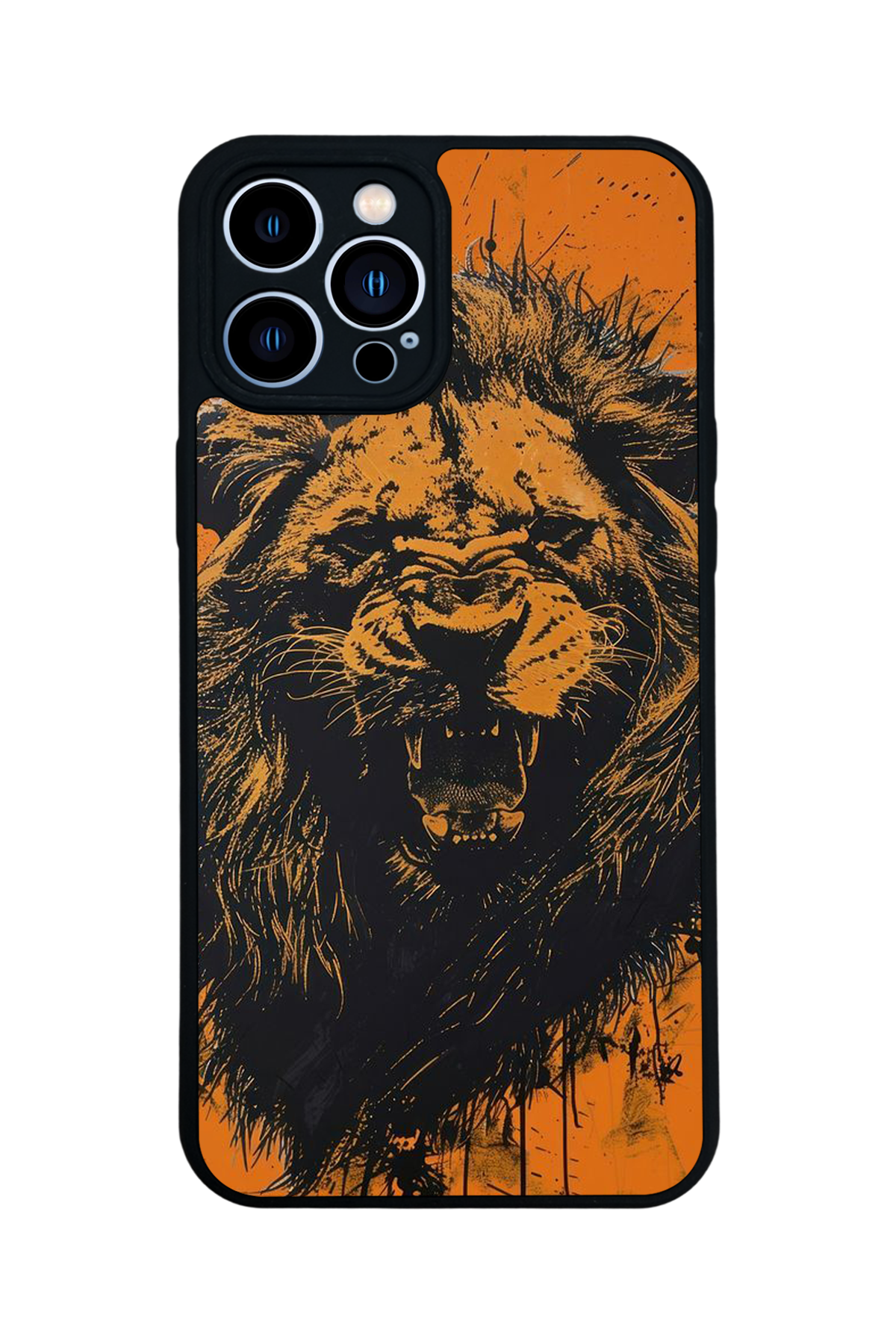 iPhone 12 Pro Max Uyumlu Aslan Tasarımlı Glossy Premium Kılıf