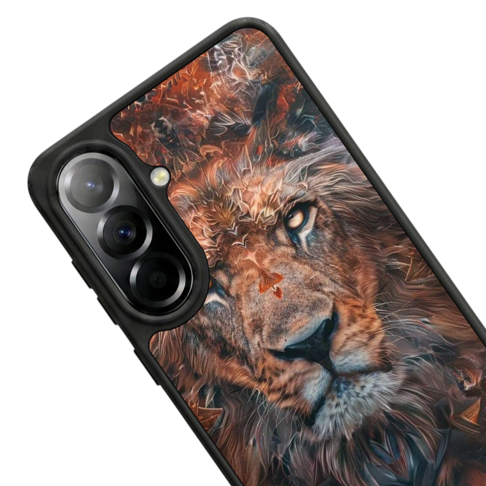 Samsung Galaxy A57 Uyumlu Aslan Tasarımlı Glossy Premium Kılıf