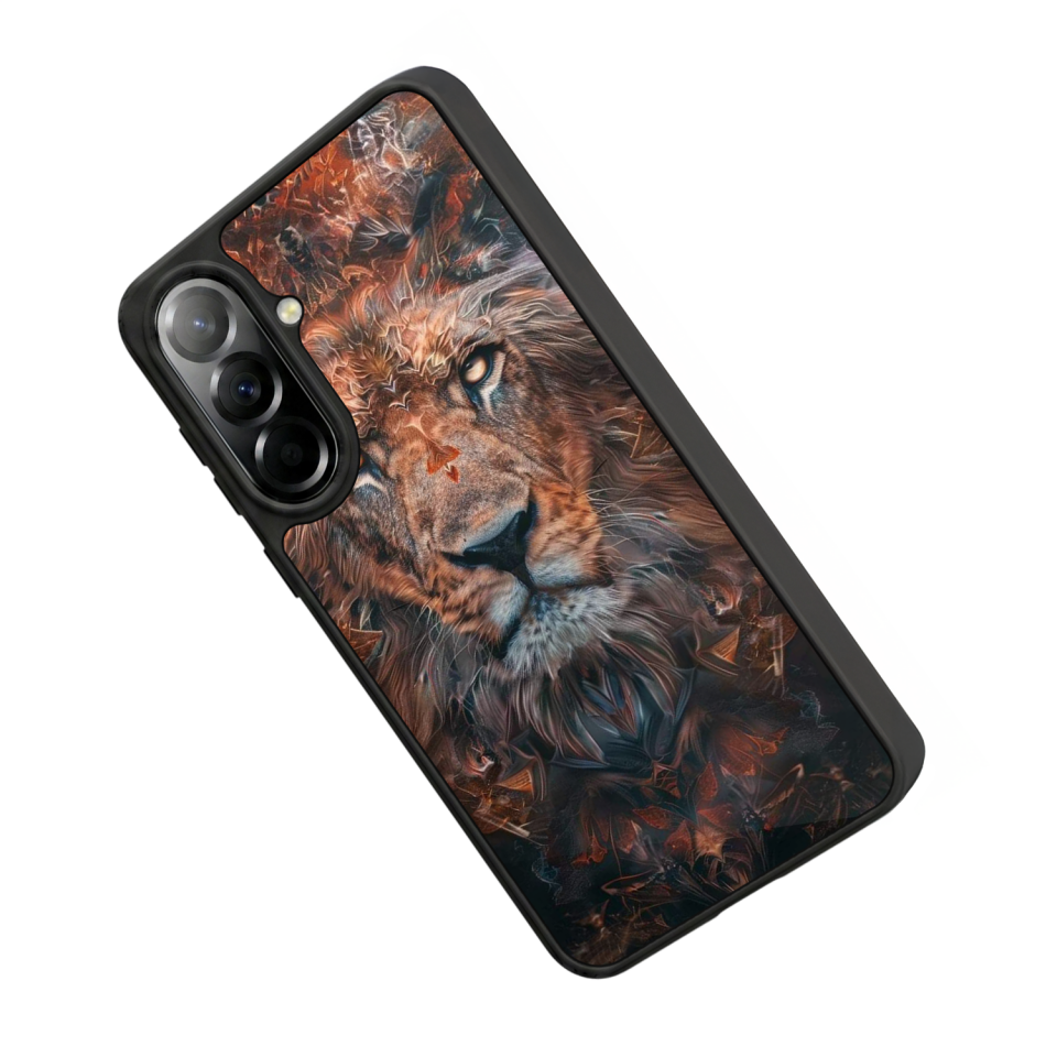 Samsung Galaxy A57 Uyumlu Aslan Tasarımlı Glossy Premium Kılıf