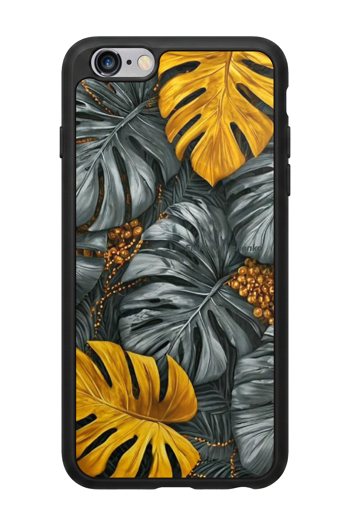 iPhone 6s Plus Uyumlu Botanik Tasarımlı Glossy Premium Kılıf