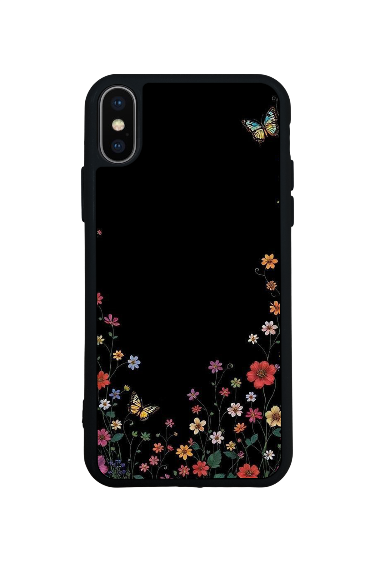 iPhone X/ XS Uyumlu Floral Tasarımlı Glossy Premium Kılıf