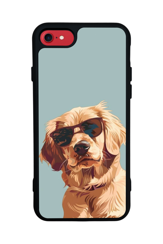 iPhone SE Uyumlu Golden Kopek Tasarımlı Glossy Premium Kılıf