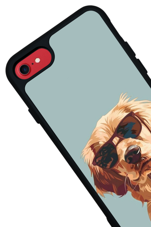 iPhone SE Uyumlu Golden Kopek Tasarımlı Glossy Premium Kılıf