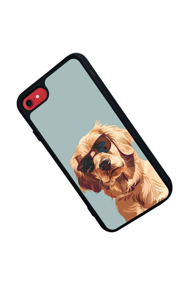 iPhone SE Uyumlu Golden Kopek Tasarımlı Glossy Premium Kılıf