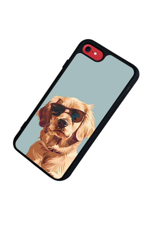 iPhone SE Uyumlu Golden Kopek Tasarımlı Glossy Premium Kılıf