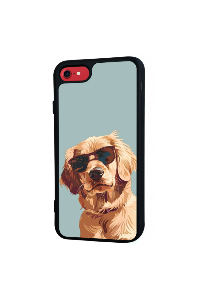 iPhone SE Uyumlu Golden Kopek Tasarımlı Glossy Premium Kılıf