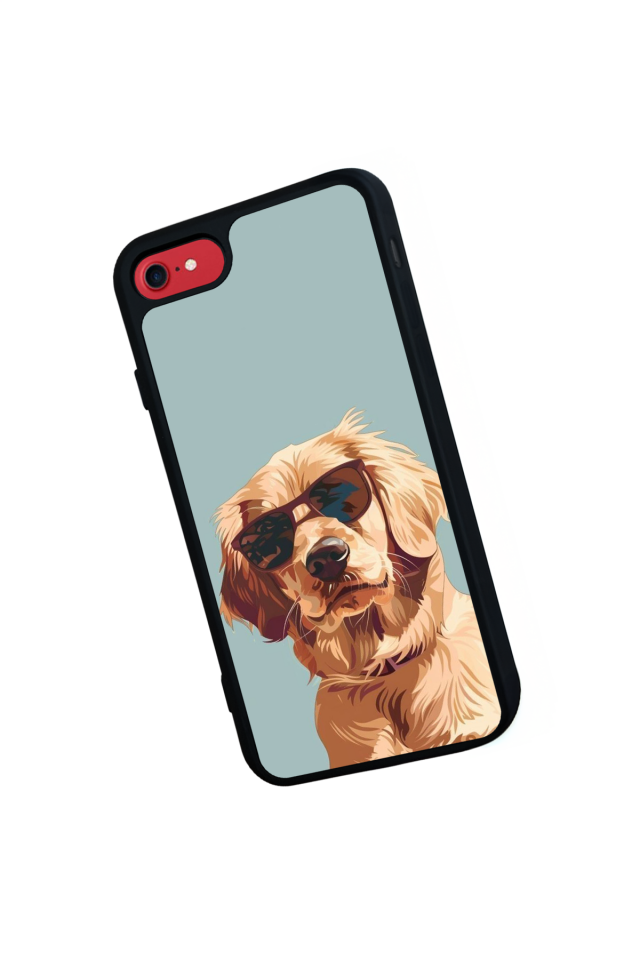 iPhone SE Uyumlu Golden Kopek Tasarımlı Glossy Premium Kılıf