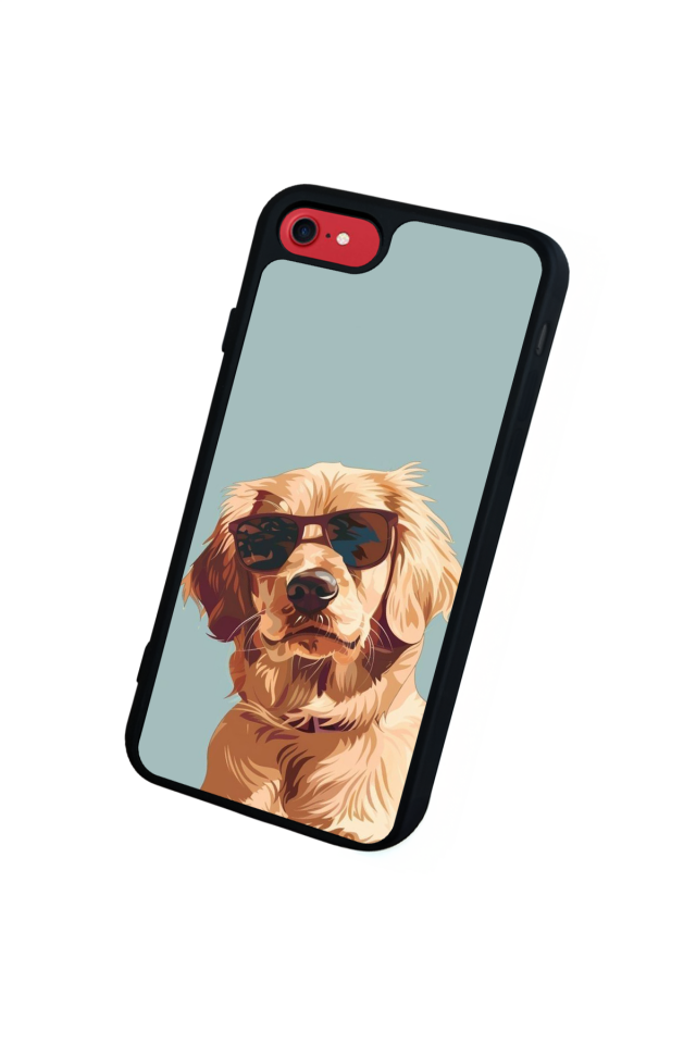 iPhone SE Uyumlu Golden Kopek Tasarımlı Glossy Premium Kılıf