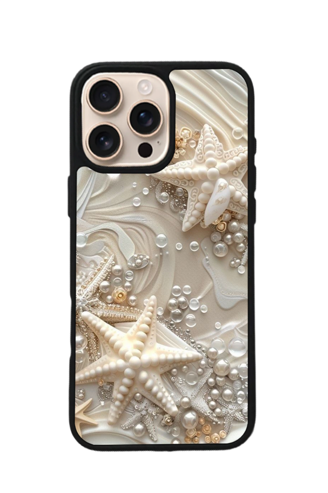 iPhone 16 Pro Max Uyumlu  İnci Tasarımlı Glossy Premium Kılıf