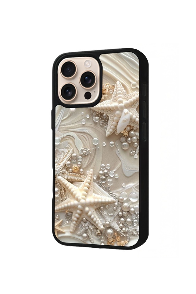 iPhone 16 Pro Max Uyumlu  İnci Tasarımlı Glossy Premium Kılıf