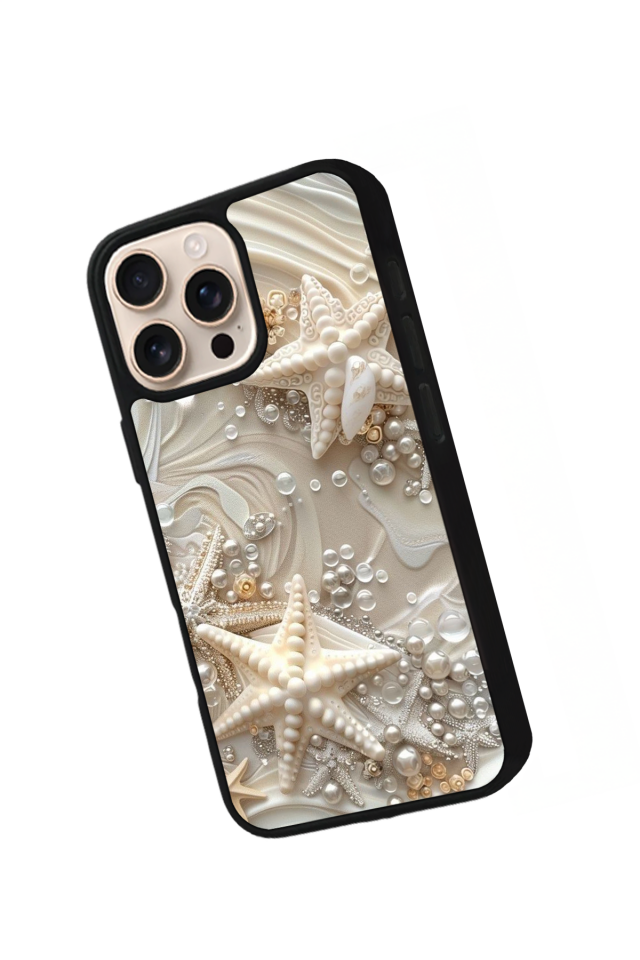 iPhone 16 Pro Max Uyumlu  İnci Tasarımlı Glossy Premium Kılıf