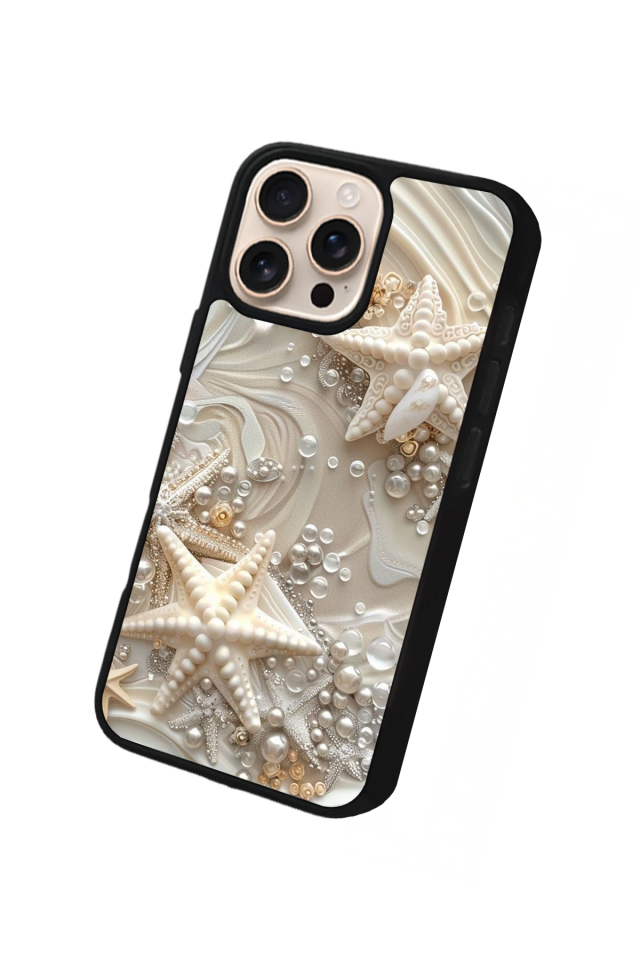 iPhone 16 Pro Max Uyumlu  İnci Tasarımlı Glossy Premium Kılıf