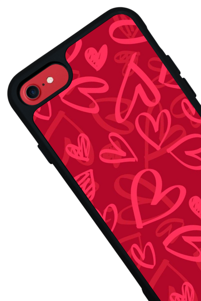 iPhone 7 Uyumlu Kalp Love Tasarımlı Glossy Premium Kılıf
