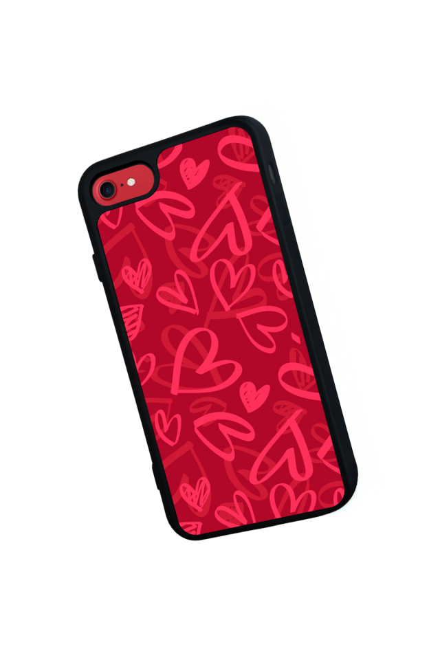 iPhone 7 Uyumlu Kalp Love Tasarımlı Glossy Premium Kılıf