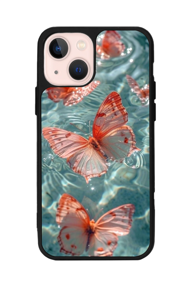 iPhone 15 Plus Uyumlu Kelebek Tasarımlı Glossy Premium Kılıf