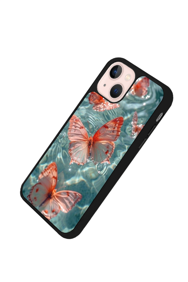 iPhone 15 Plus Uyumlu Kelebek Tasarımlı Glossy Premium Kılıf